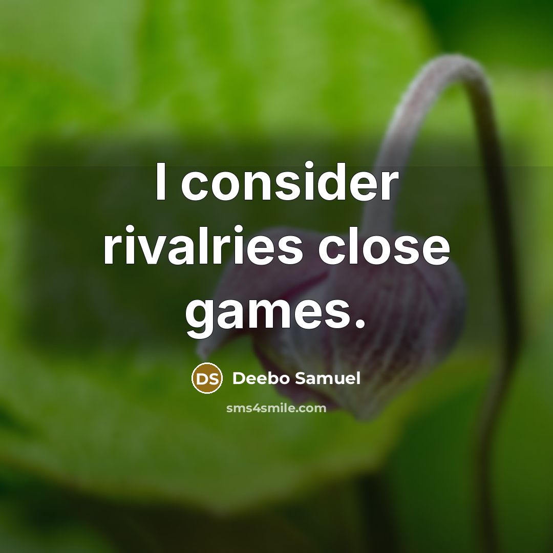 “I consider rivalries close games.” quote by Deebo Samuel
