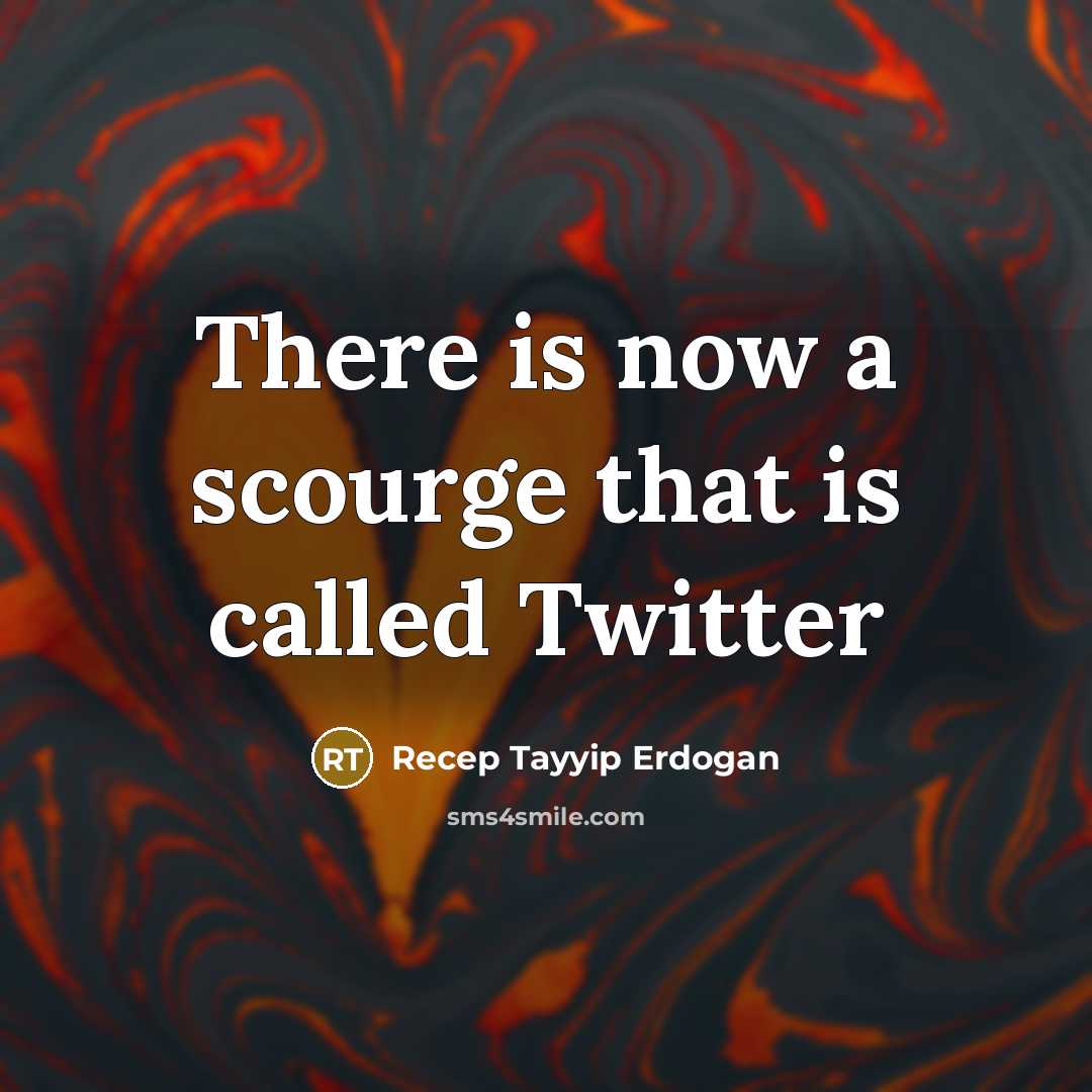 “There is now a scourge that is called Twitter” quote by Recep Tayyip Erdogan