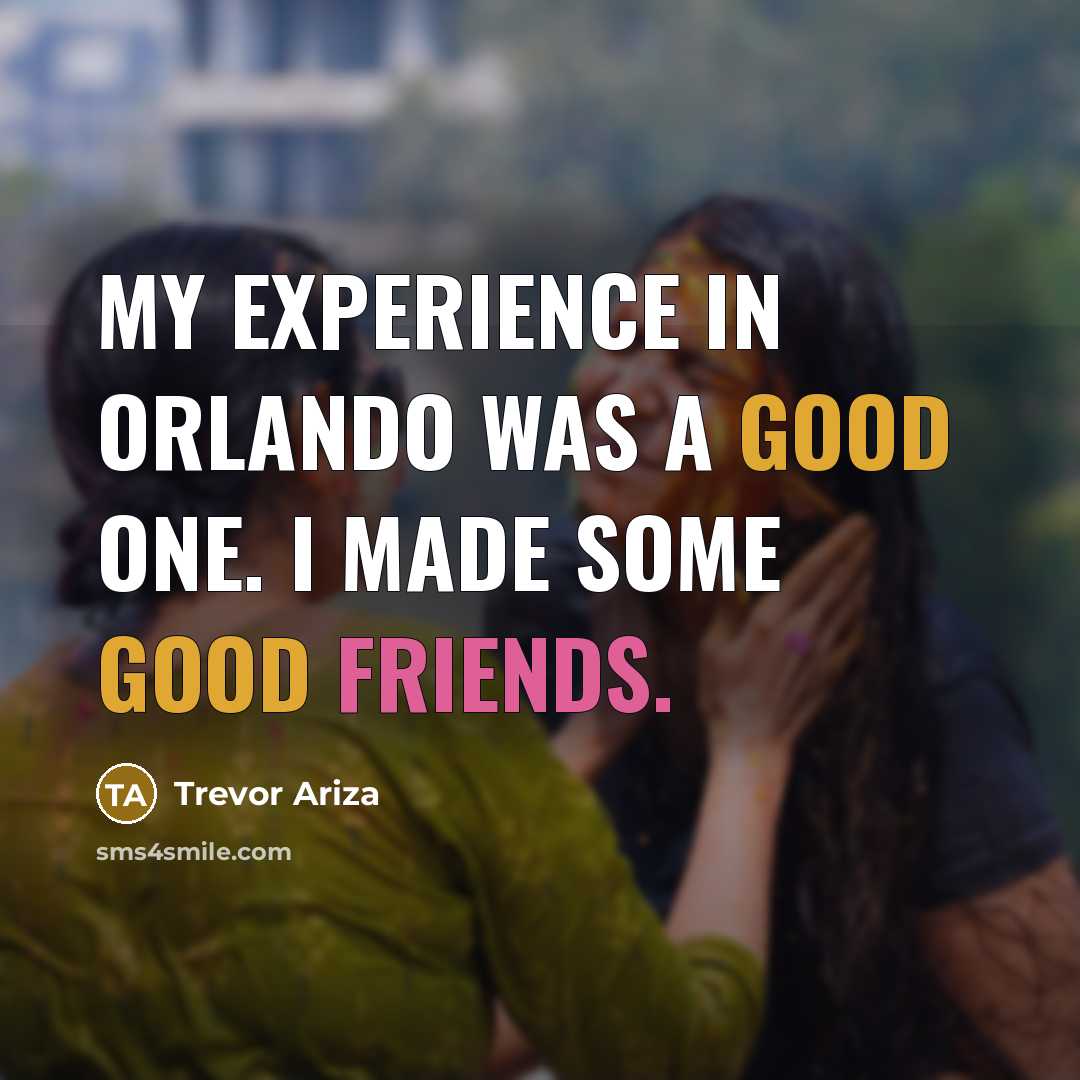 “My experience in Orlando was a good one. I made some good friends.” quote by Trevor Ariza