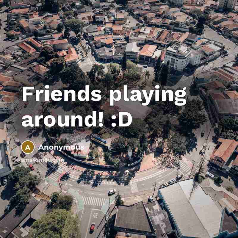 “Friends playing around! :D” quote by Anonymous