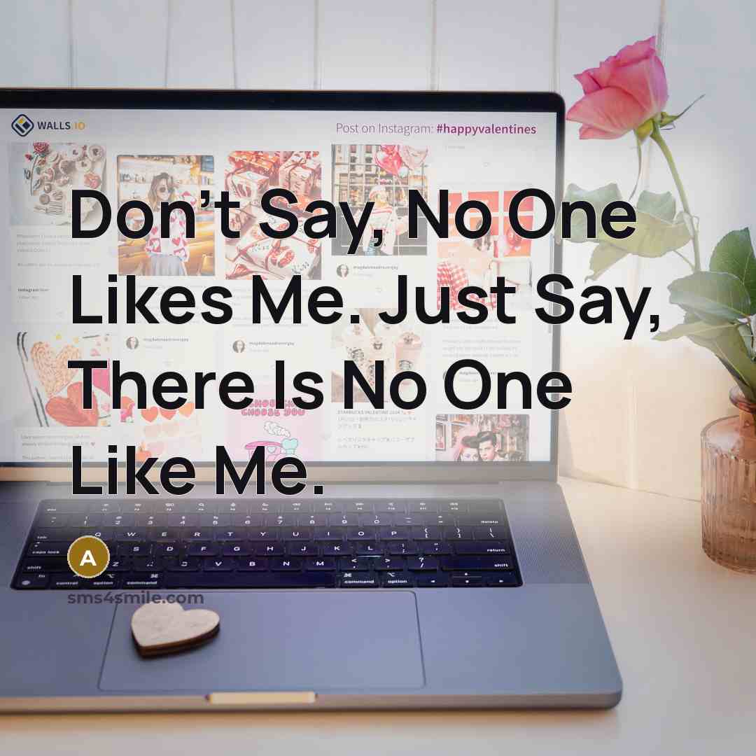 “Don't Say, No One Likes Me. Just Say, There Is No One Like Me.” quote by Aaraf