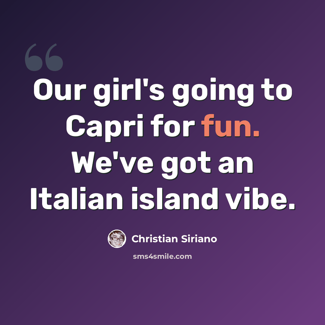 “Our girl's going to Capri for fun. We've got an Italian island vibe.” quote by Christian Siriano