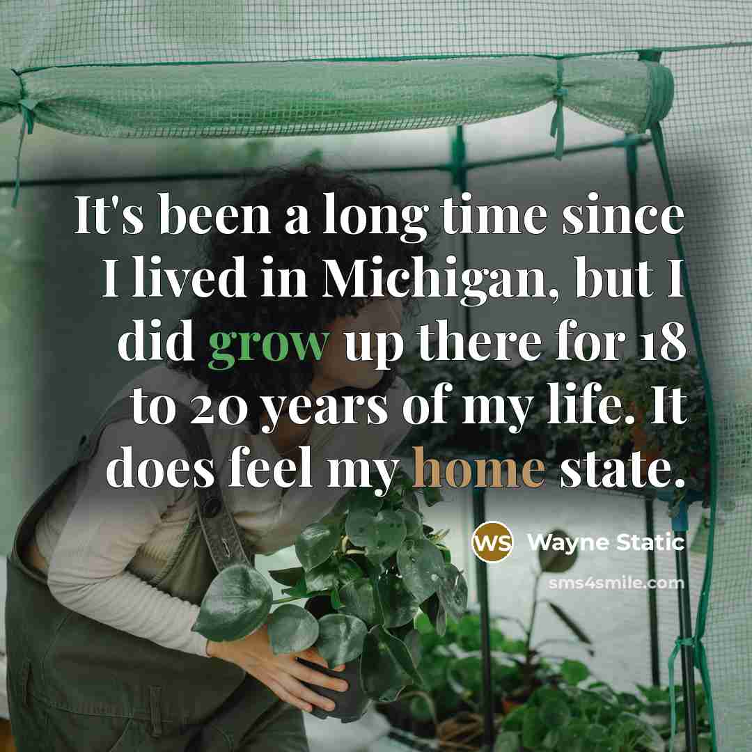 “It's been a long time since I lived in Michigan, but I did grow up there for 18 to 20 years of my life. It does feel my home state.” quote by Wayne Static