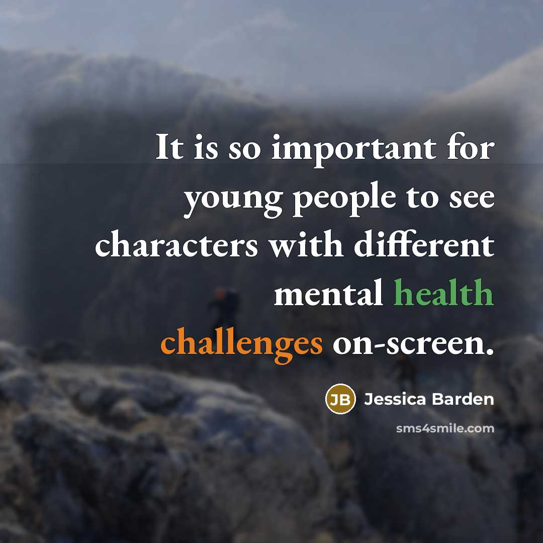 “It is so important for young people to see characters with different mental health challenges on-screen.” quote by Jessica Barden