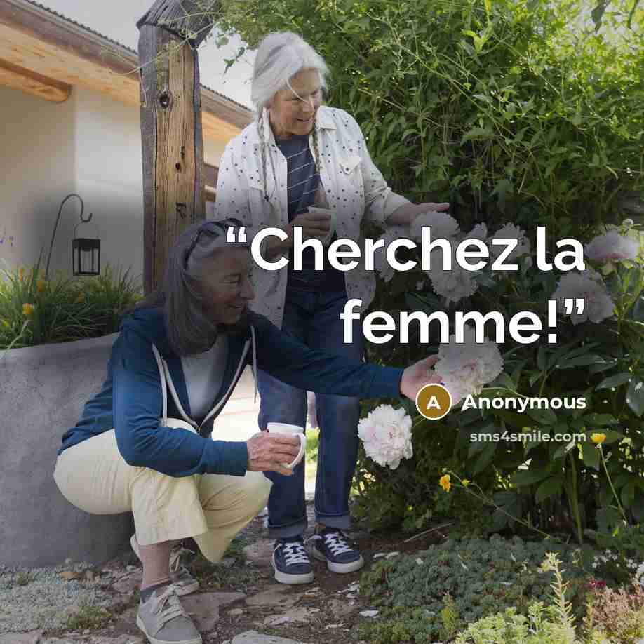“Cherchez la femme!” quote by Anonymous