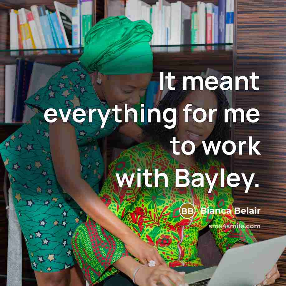 “It meant everything for me to work with Bayley.” quote by Bianca Belair
