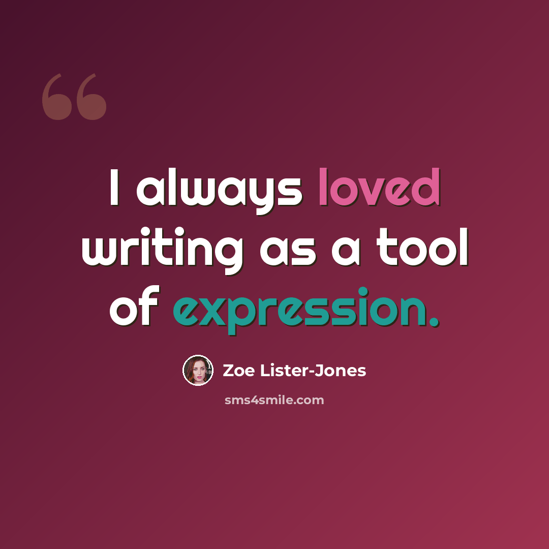 “I always loved writing as a tool of expression.” quote by Zoe Lister-Jones