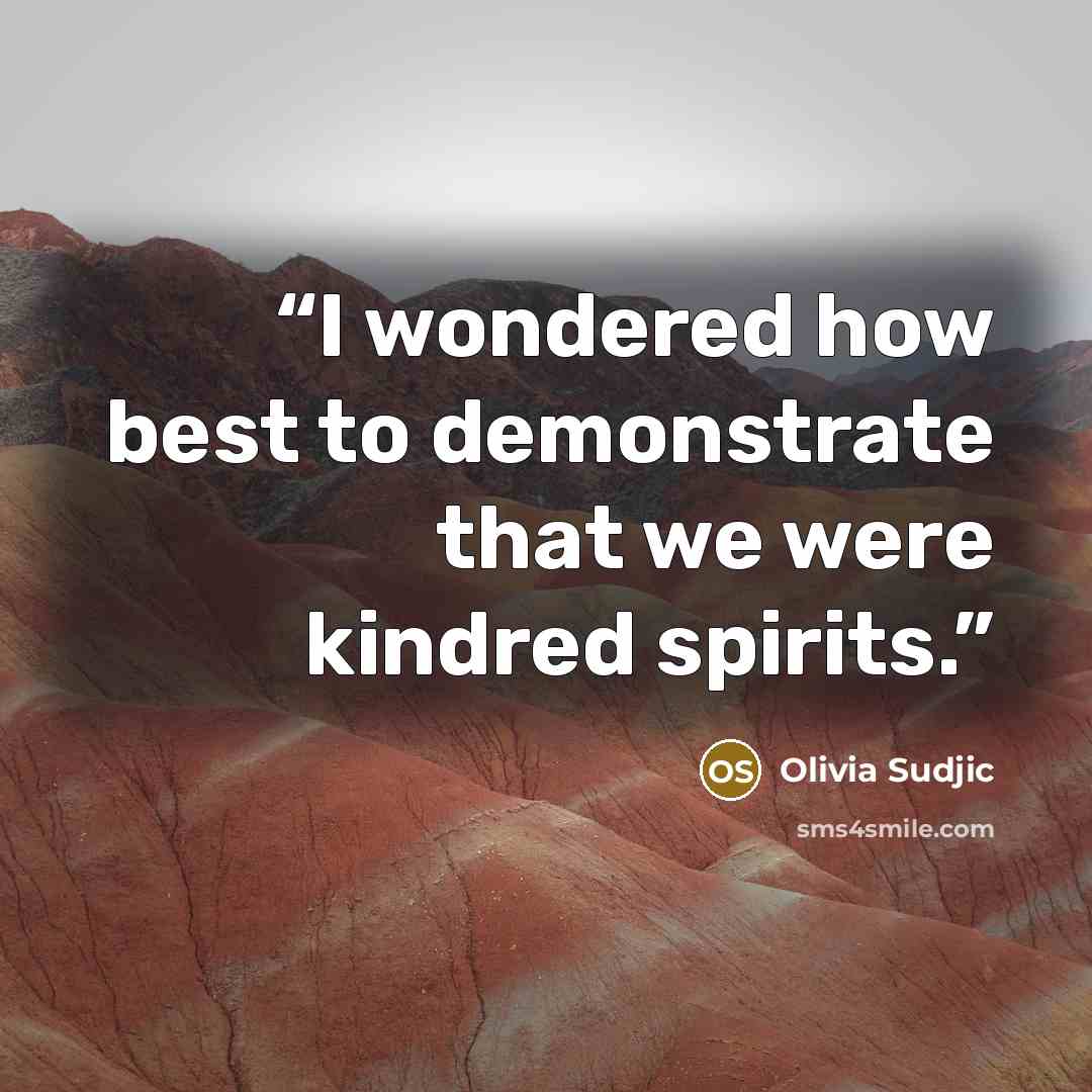 “I wondered how best to demonstrate that we were kindred spirits.” quote by Olivia Sudjic