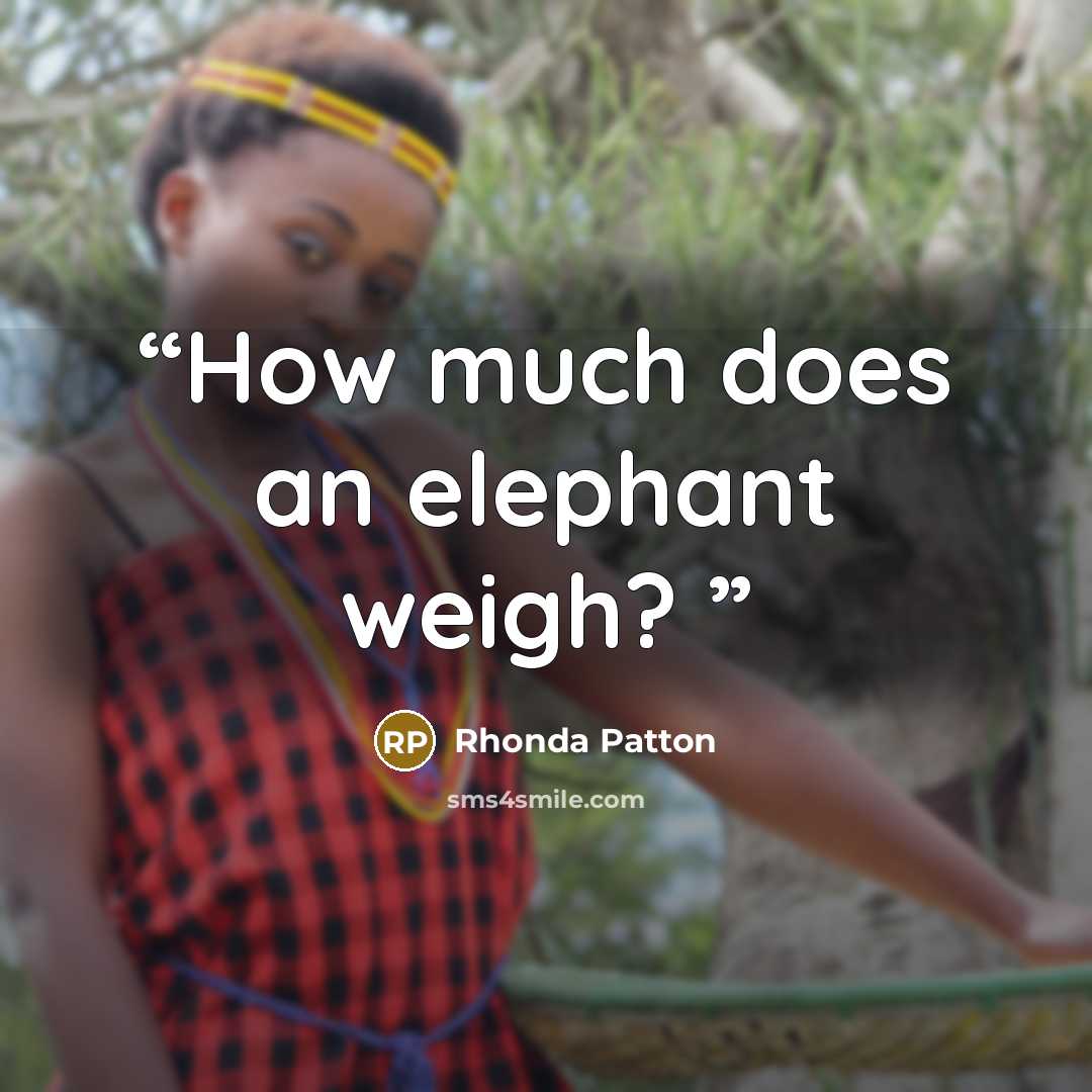 “How much does an elephant weigh?” quote by Rhonda Patton