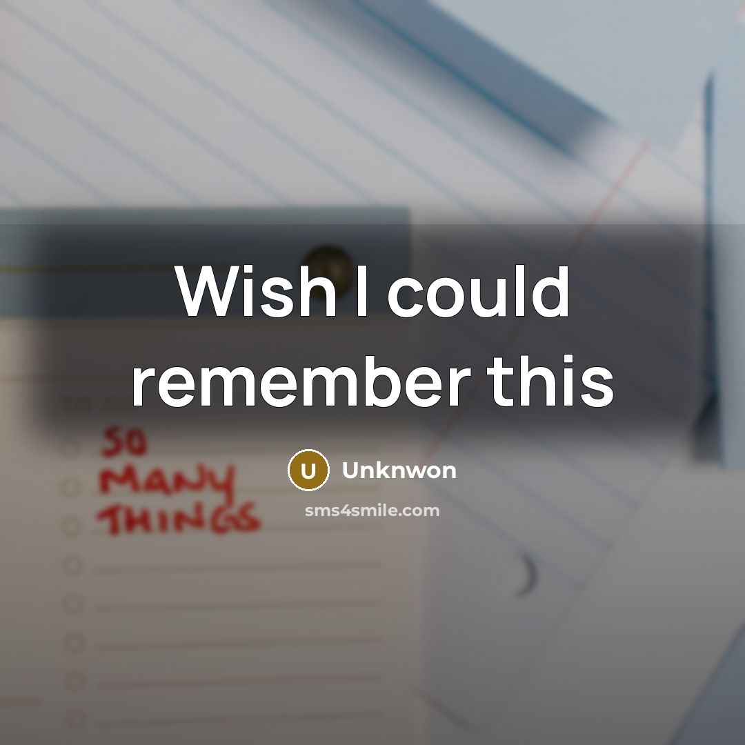 “Wish I could remember this” quote by Unknwon