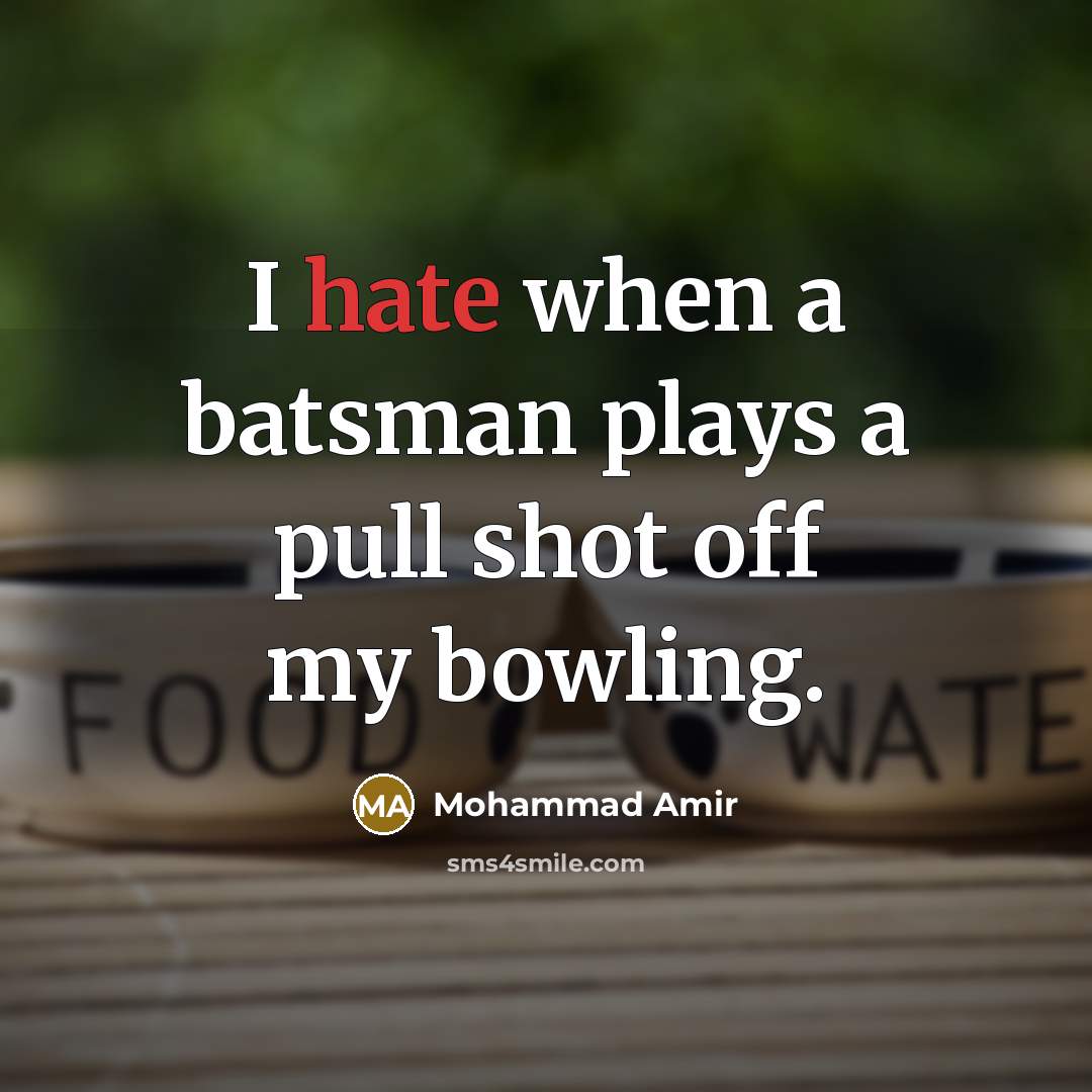 “I hate when a batsman plays a pull shot off my bowling.” quote by Mohammad Amir