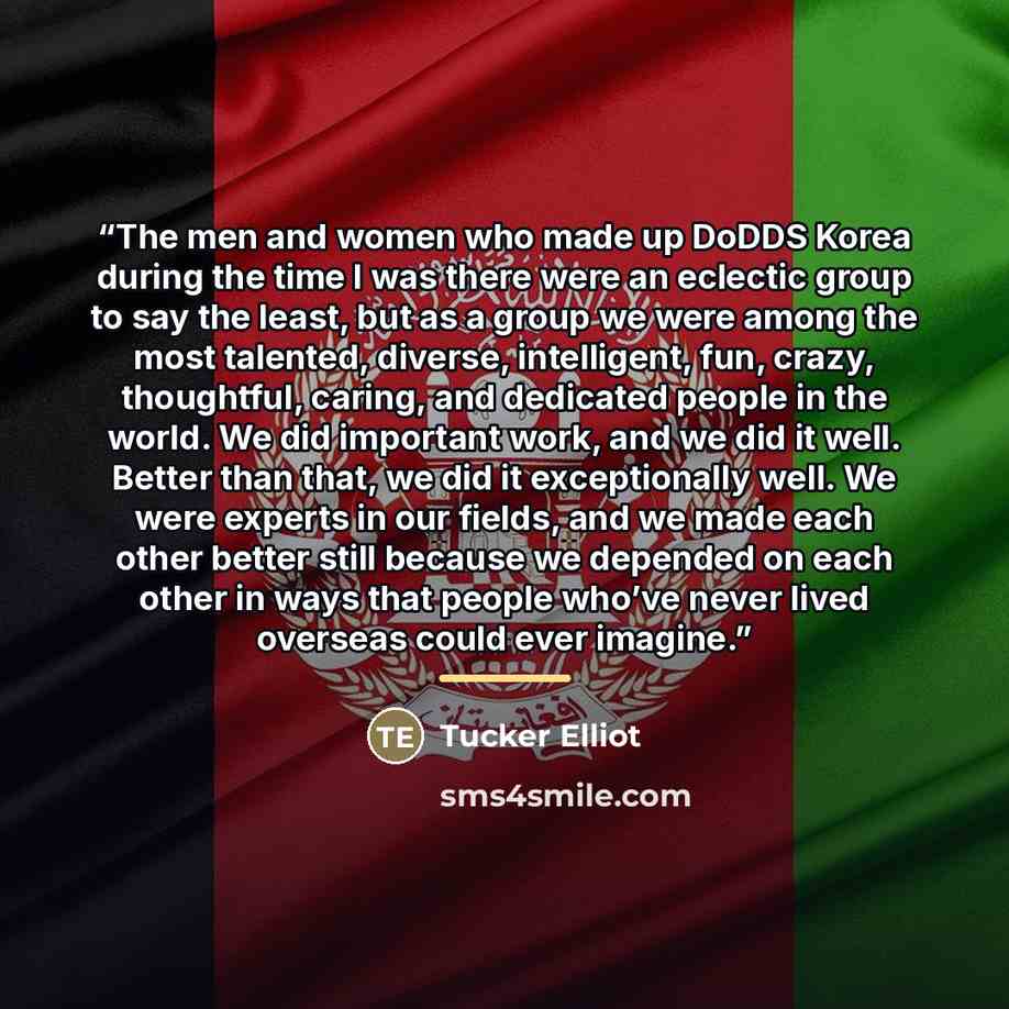 “The men and women who made up DoDDS Korea during the time I was there were an eclectic group to say the least, but as a group we were among the most talented, diverse, intelligent, fun, crazy, thoughtful, caring, and dedicated people in the world. We did important work, and we did it well. Better…” quote by Tucker Elliot