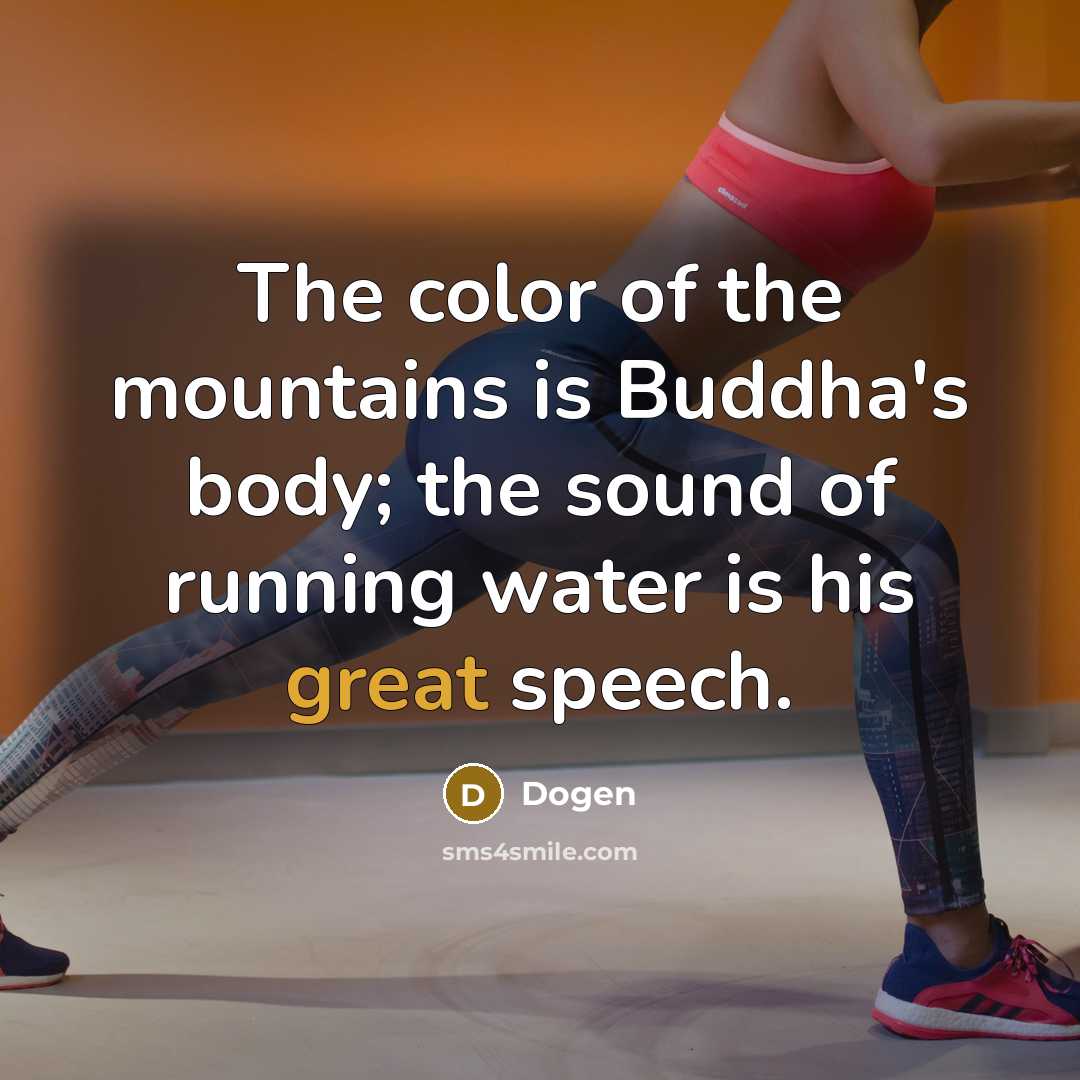 “The color of the mountains is Buddha's body; the sound of running water is his great speech.” quote by Dogen