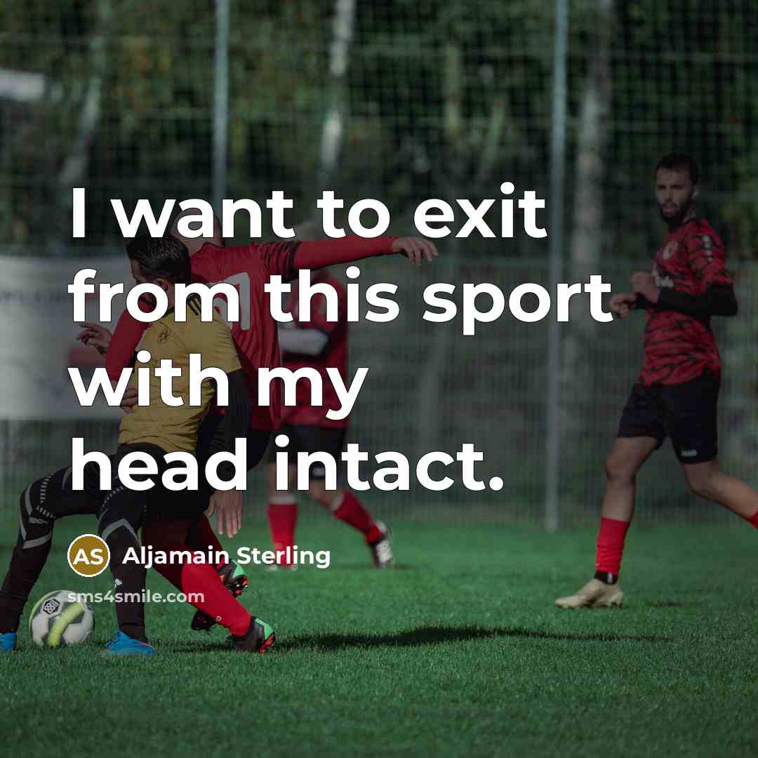 “I want to exit from this sport with my head intact.” quote by Aljamain Sterling