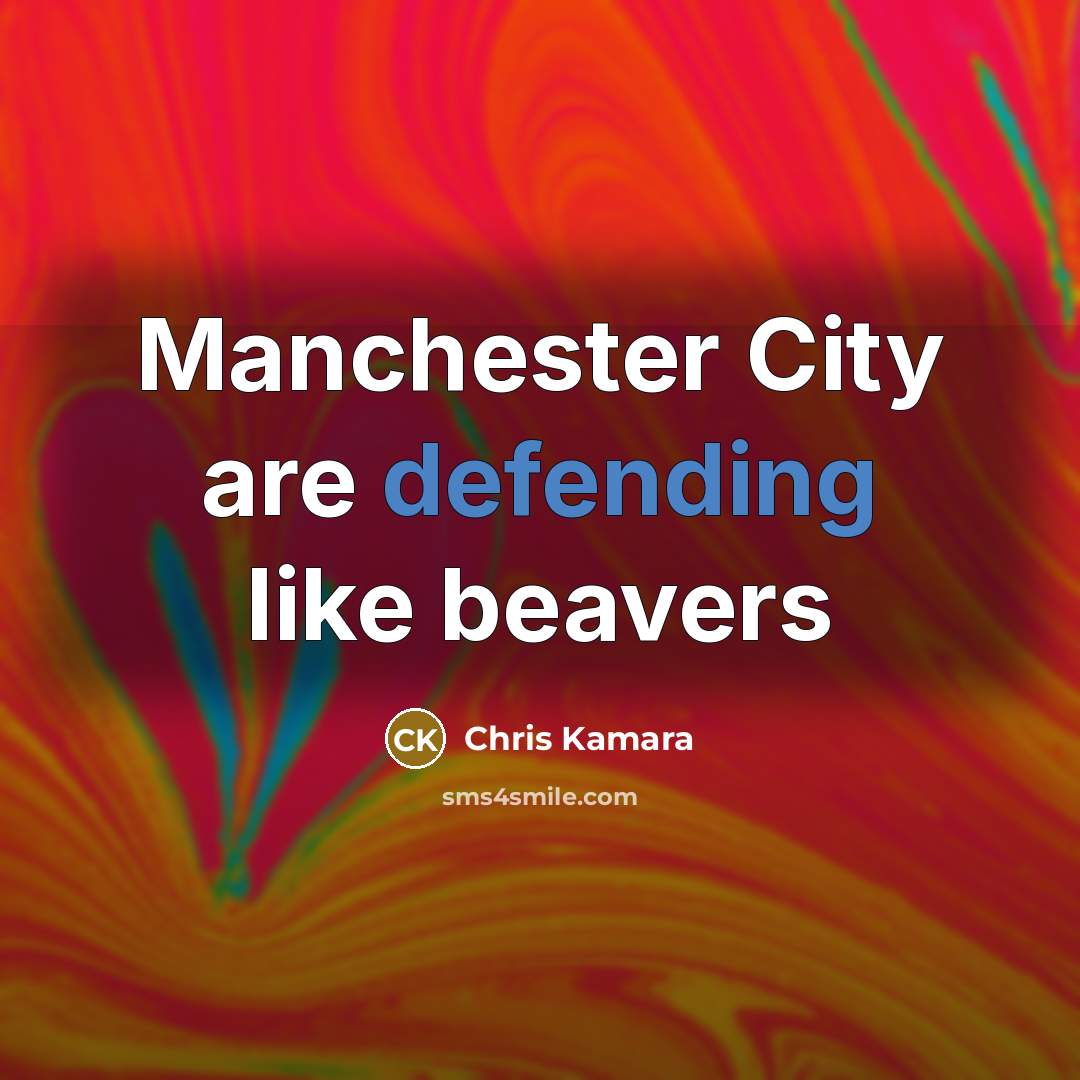 “Manchester City are defending like beavers” quote by Chris Kamara