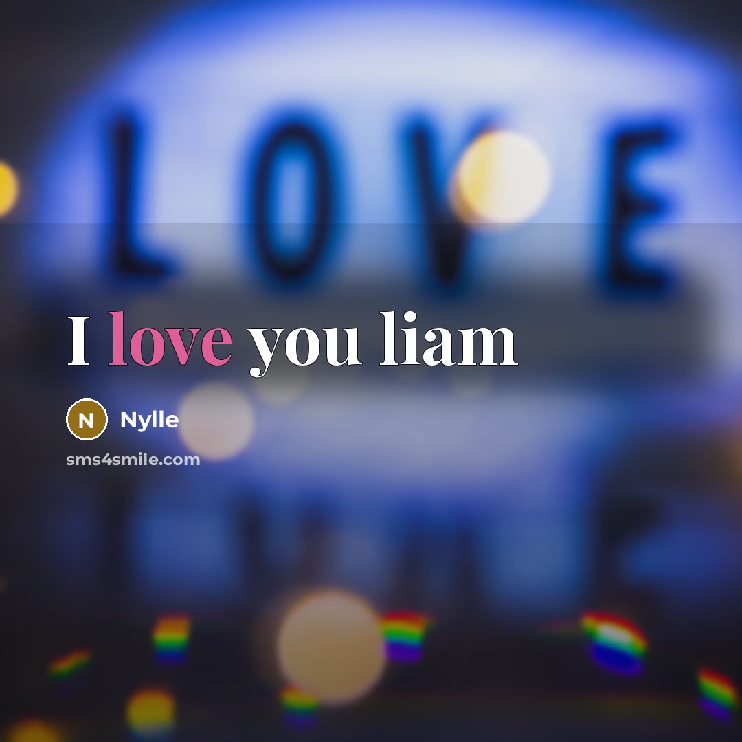 “I love you liam” quote by Nylle