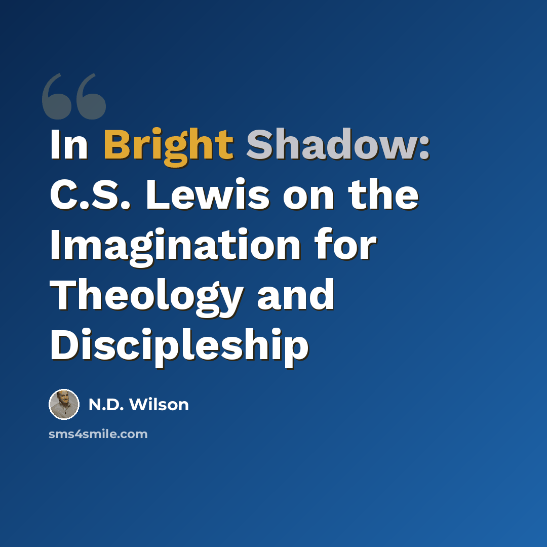 “In Bright Shadow: C.S. Lewis on the Imagination for Theology and Discipleship” quote by N.D. Wilson
