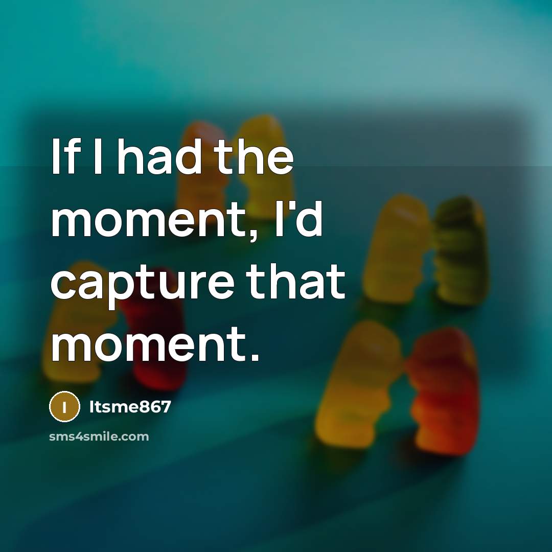 “If I had the moment, I'd capture that moment.” quote by Itsme867