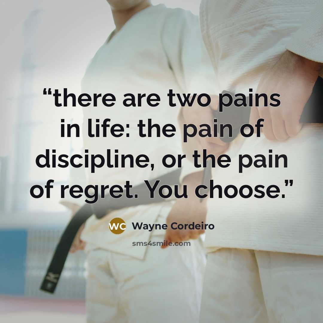 “there are two pains in life: the pain of discipline, or the pain of regret. You choose.” quote by Wayne Cordeiro