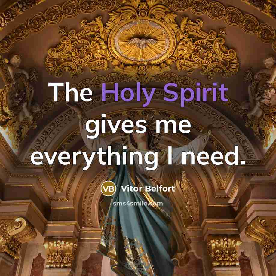 “The Holy Spirit gives me everything I need.” quote by Vitor Belfort