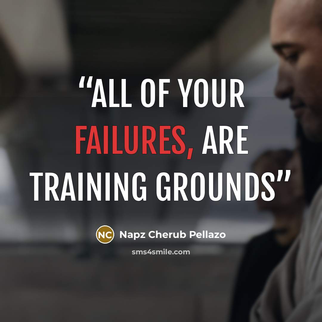 “All of your failures, are training grounds” quote by Napz Cherub Pellazo