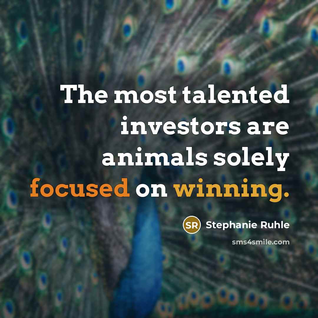 “The most talented investors are animals solely focused on winning.” quote by Stephanie Ruhle