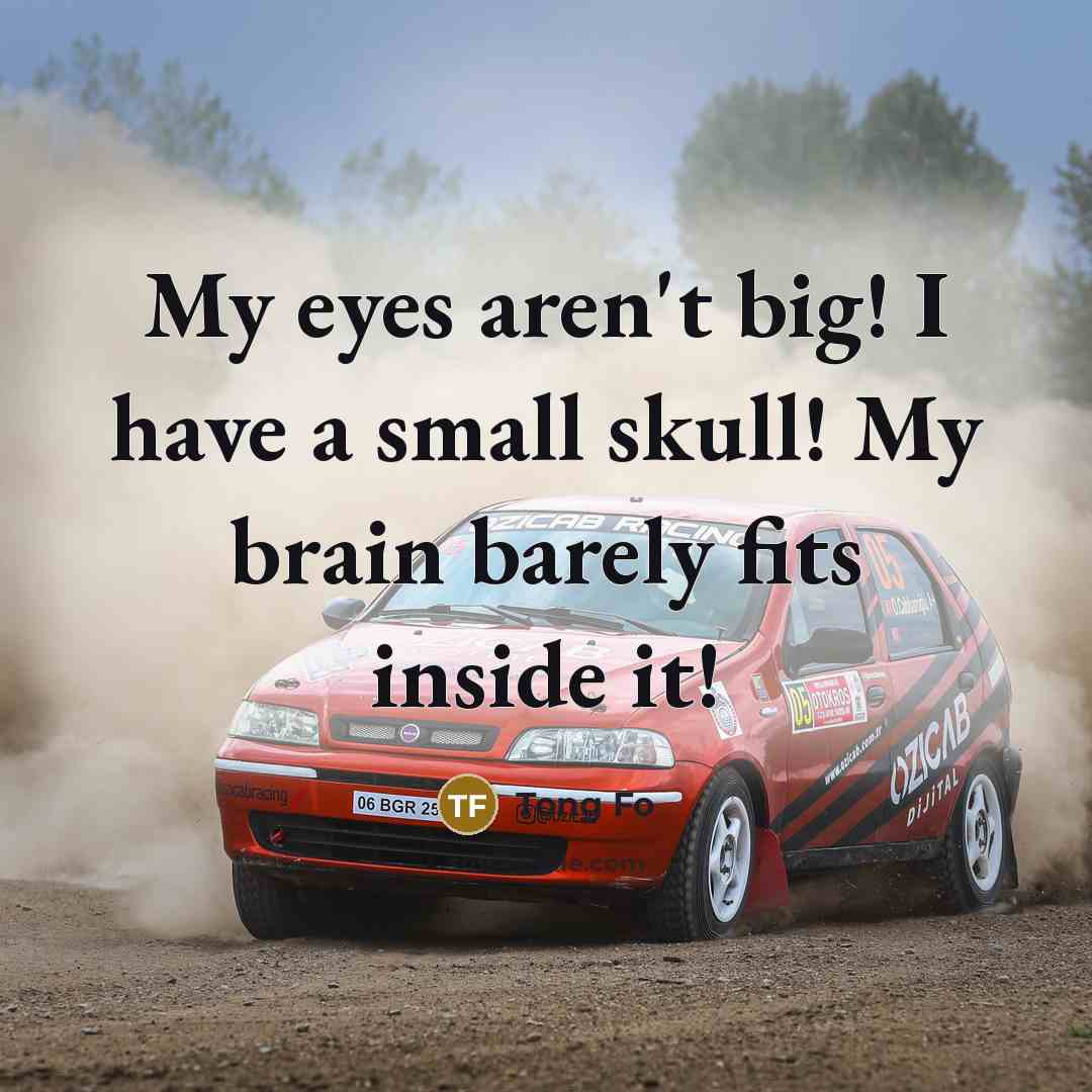 “My eyes aren't big! I have a small skull! My brain barely fits inside it!” quote by Tong Fo