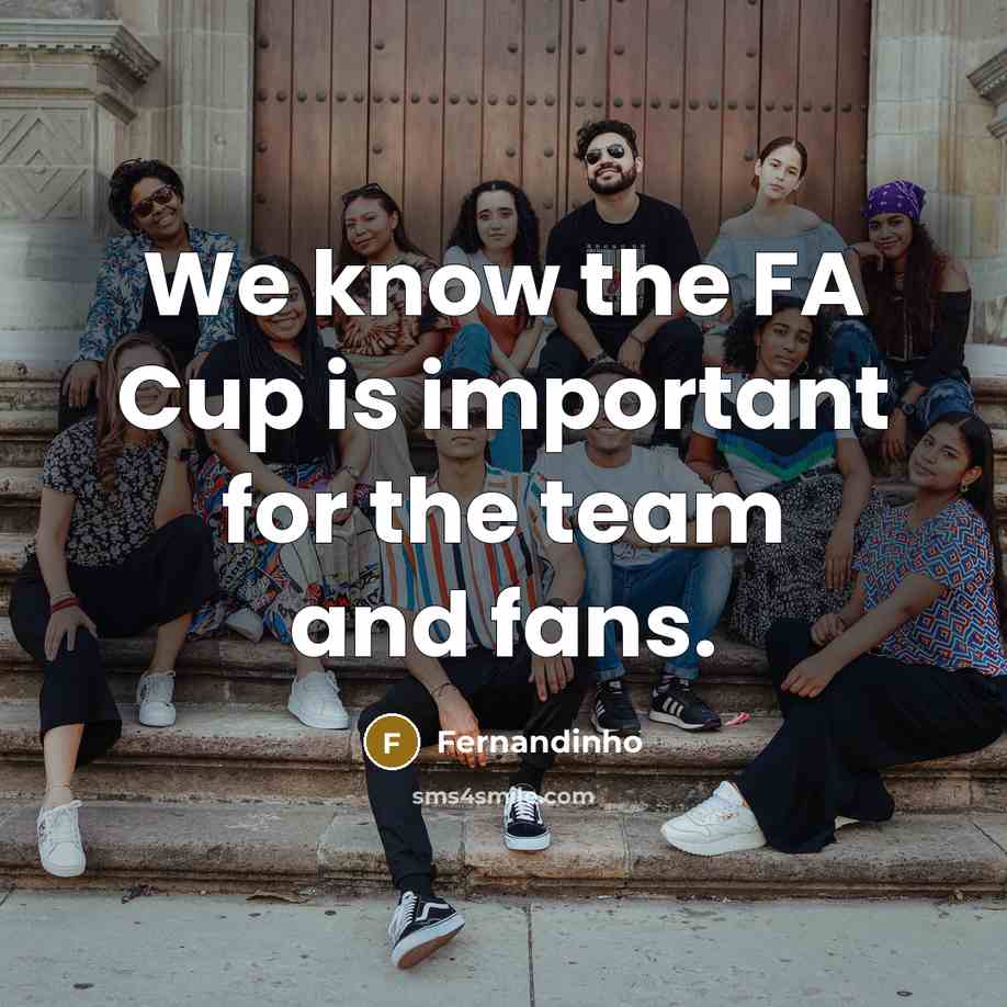 “We know the FA Cup is important for the team and fans.” quote by Fernandinho