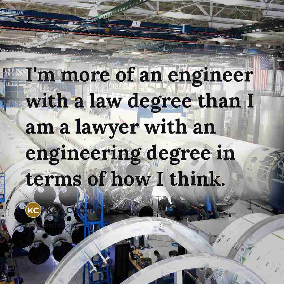 “I'm more of an engineer with a law degree than I am a lawyer with an engineering degree in terms of how I think.” quote by Ken Cuccinelli