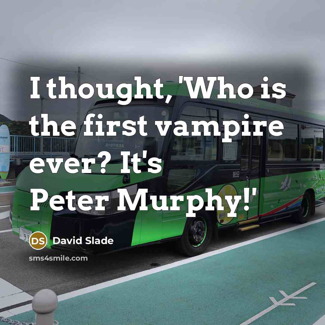 “I thought, 'Who is the first vampire ever? It's Peter Murphy!'” quote by David Slade