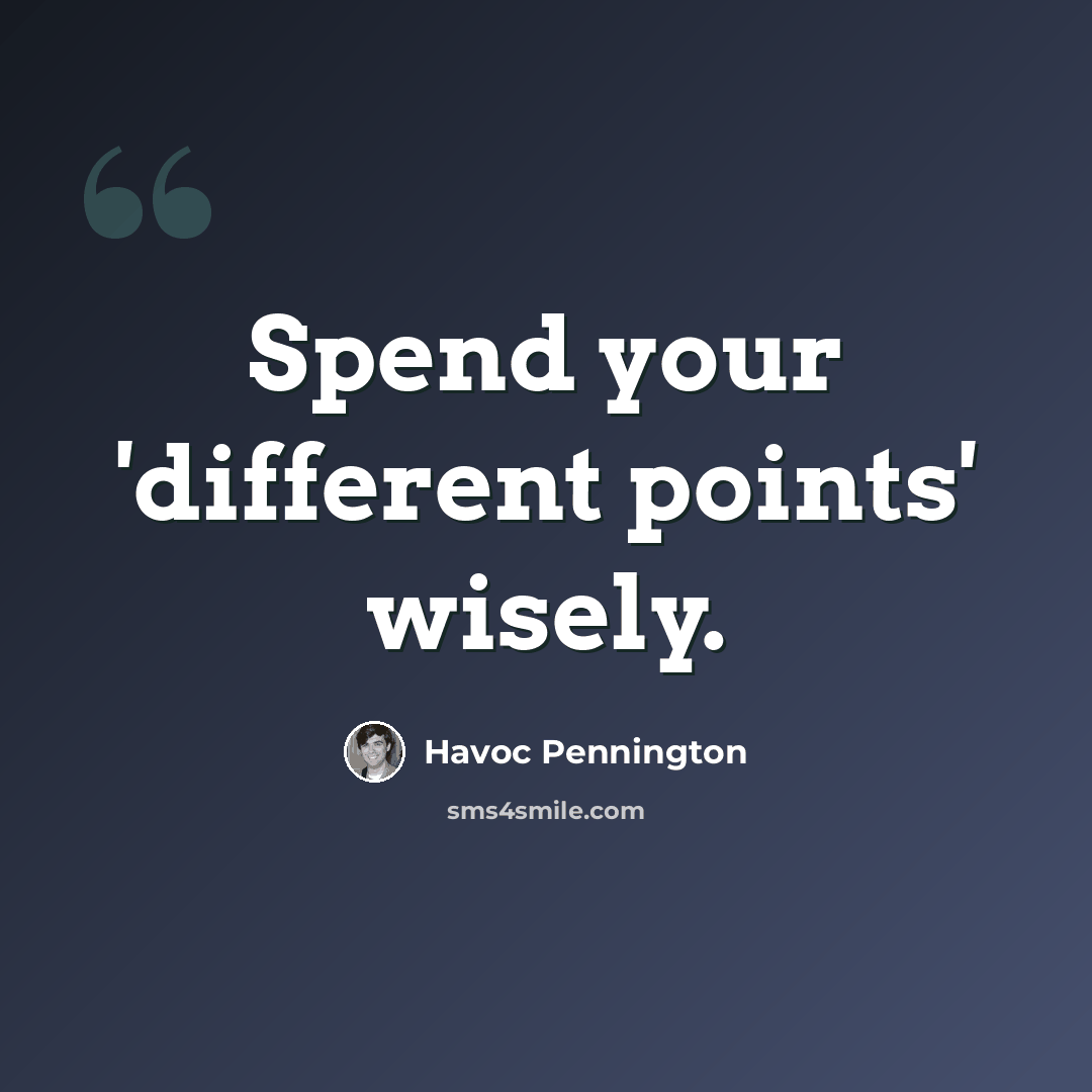 “Spend your 'different points' wisely.” quote by Havoc Pennington