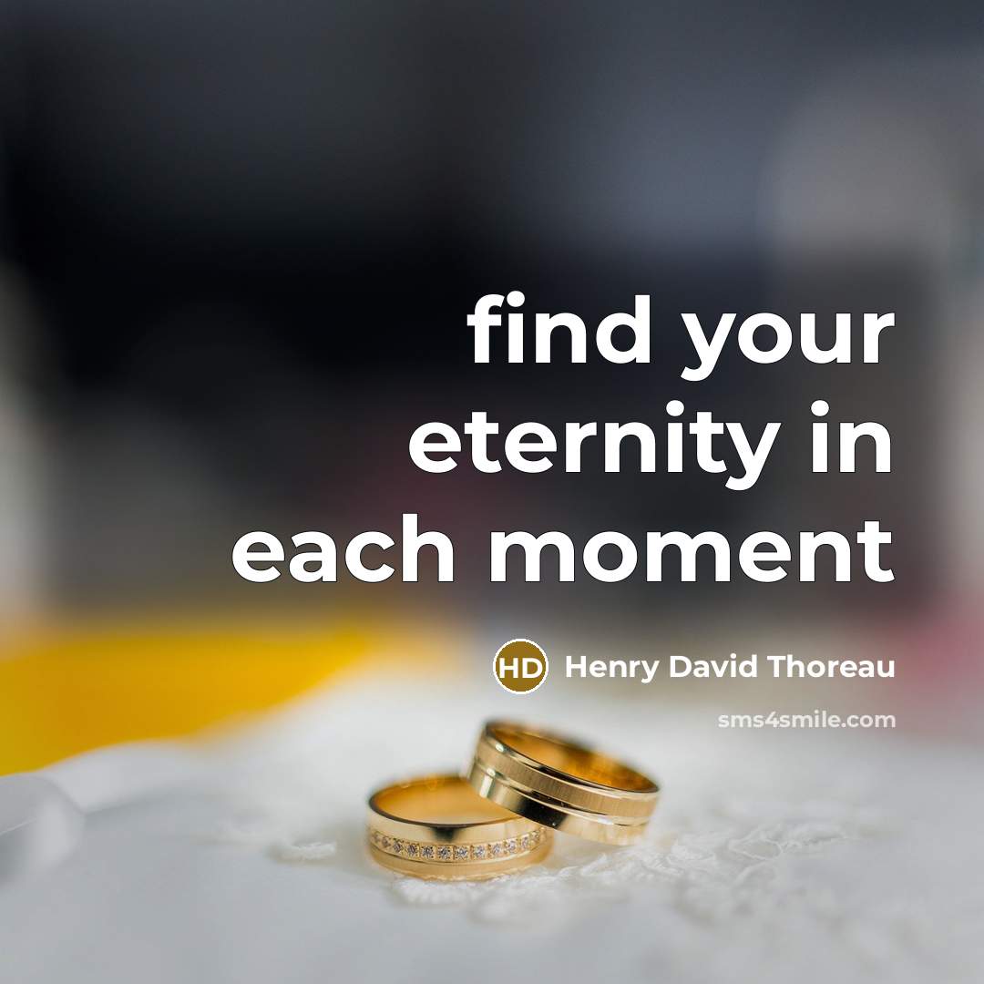 “find your eternity in each moment” quote by Henry David Thoreau