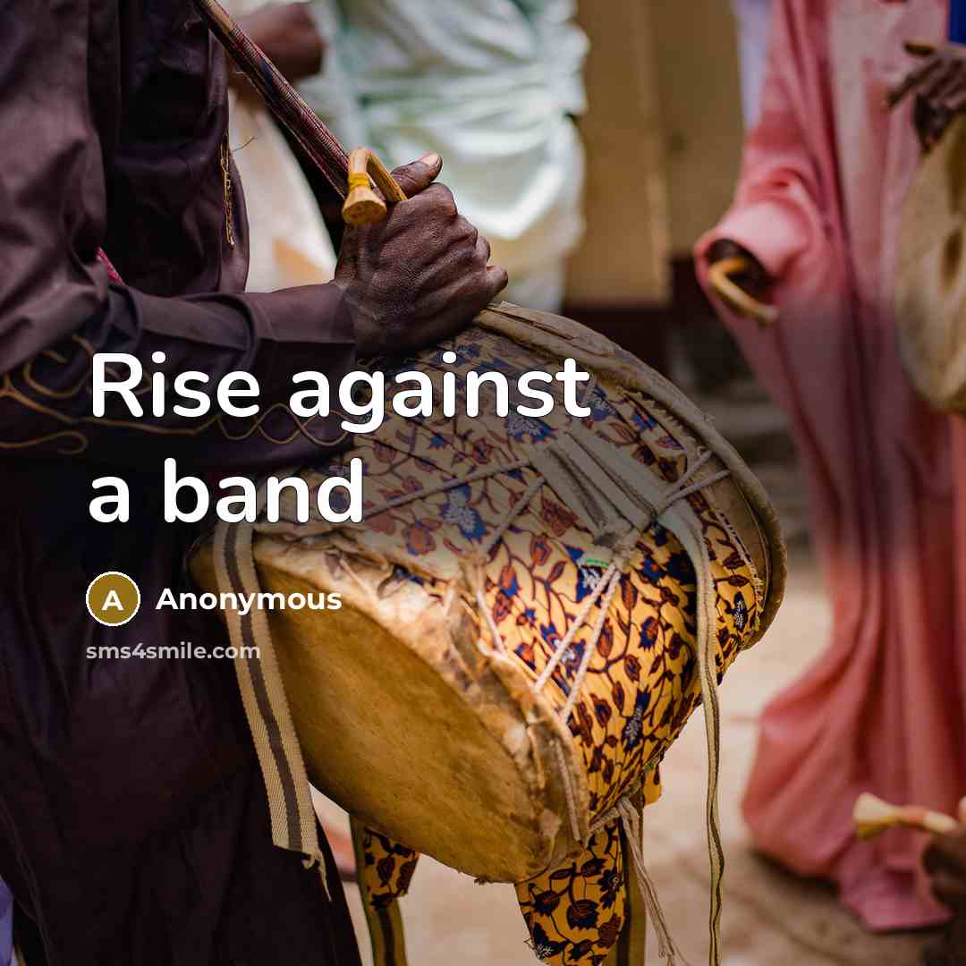“Rise against a band” quote by Anonymous
