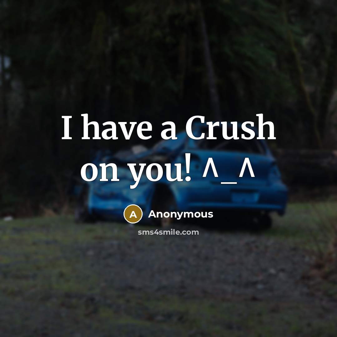 “I have a Crush on you! ^_^” quote by Anonymous