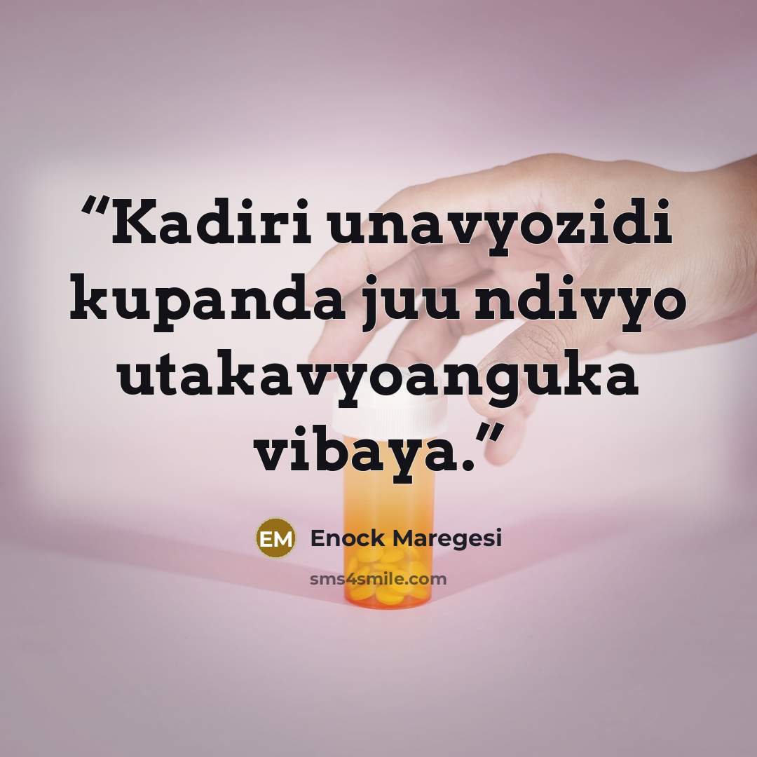 “Kadiri unavyozidi kupanda juu ndivyo utakavyoanguka vibaya.” quote by Enock Maregesi