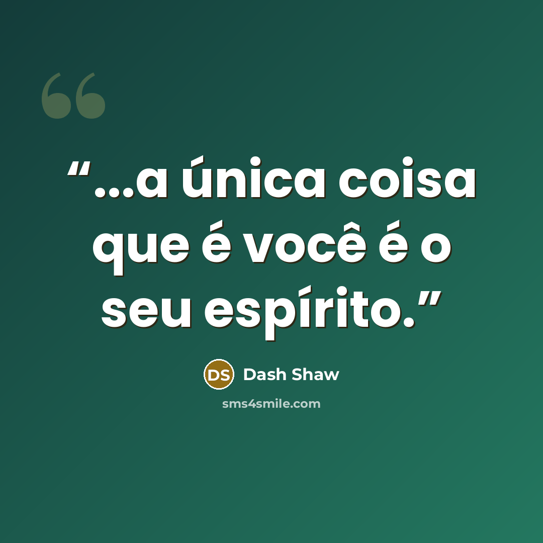 “...a única coisa que é você é o seu espírito.” quote by Dash Shaw