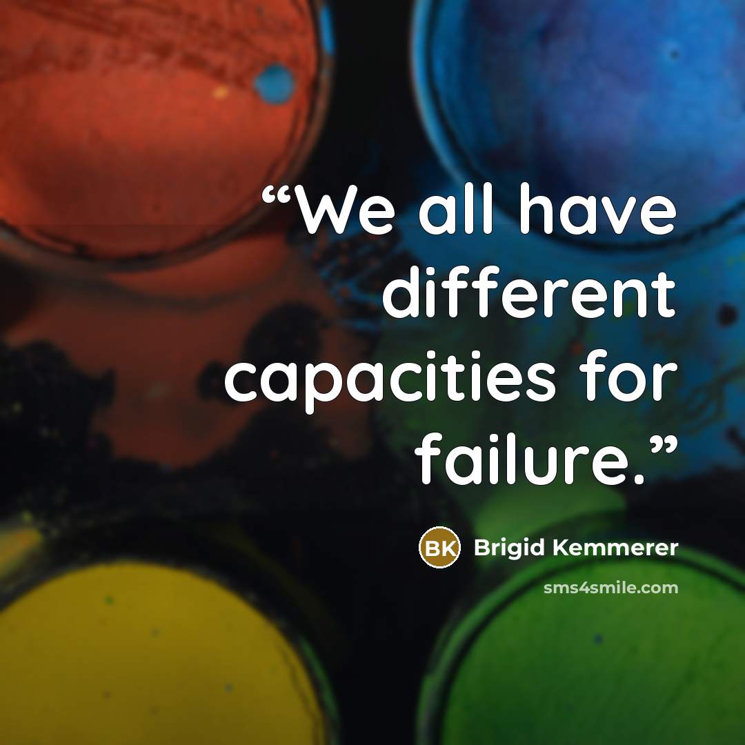 “We all have different capacities for failure.” quote by Brigid Kemmerer