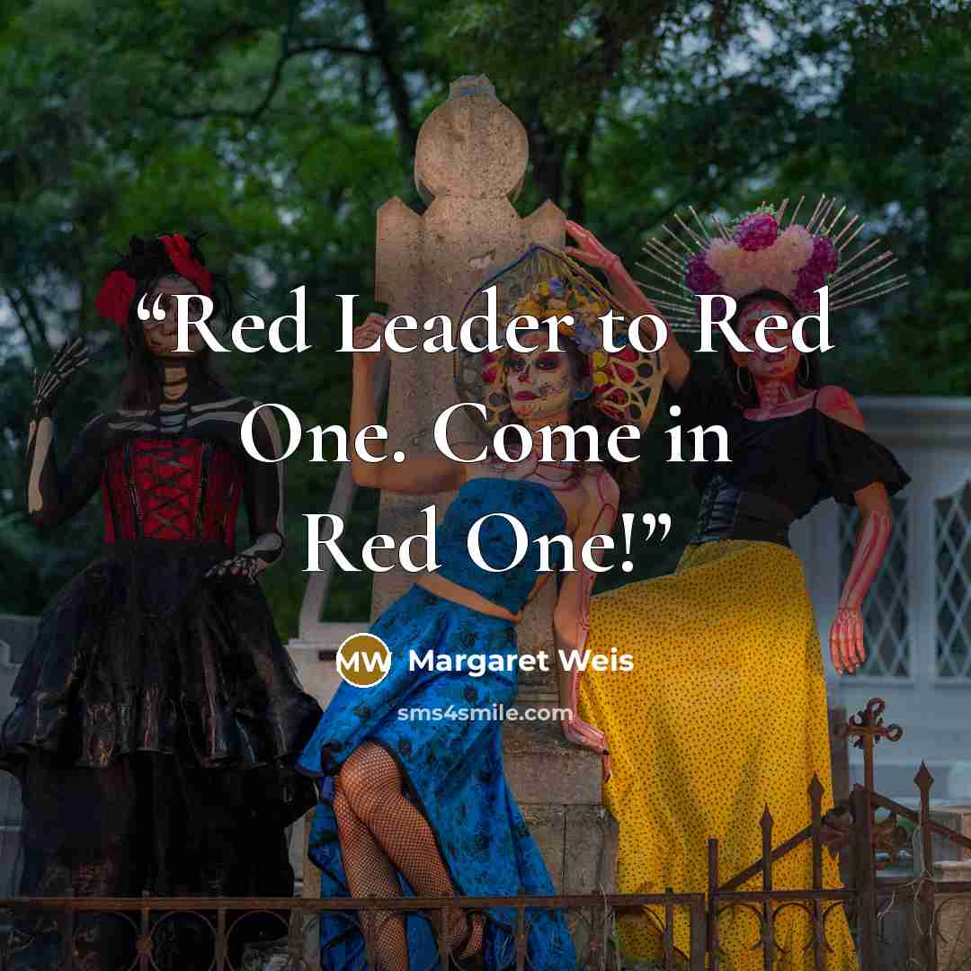 “Red Leader to Red One. Come in Red One!” quote by Margaret Weis
