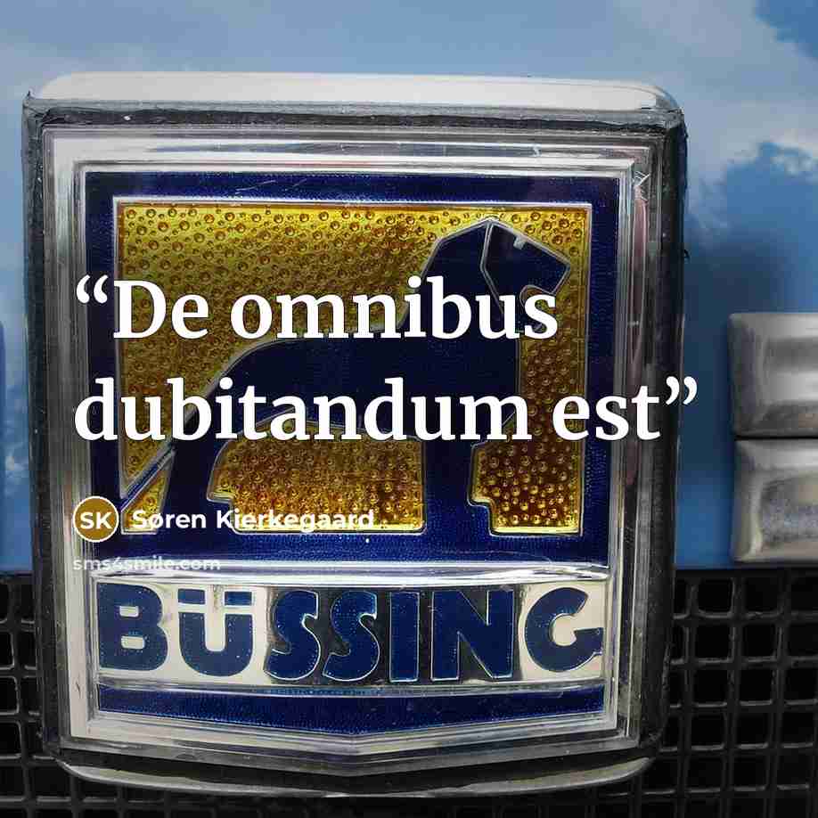 “De omnibus dubitandum est” quote by Søren Kierkegaard