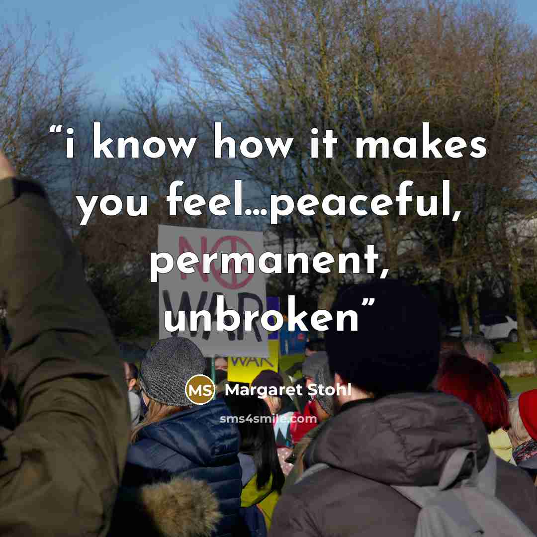 “i know how it makes you feel...peaceful, permanent, unbroken” quote by Margaret Stohl