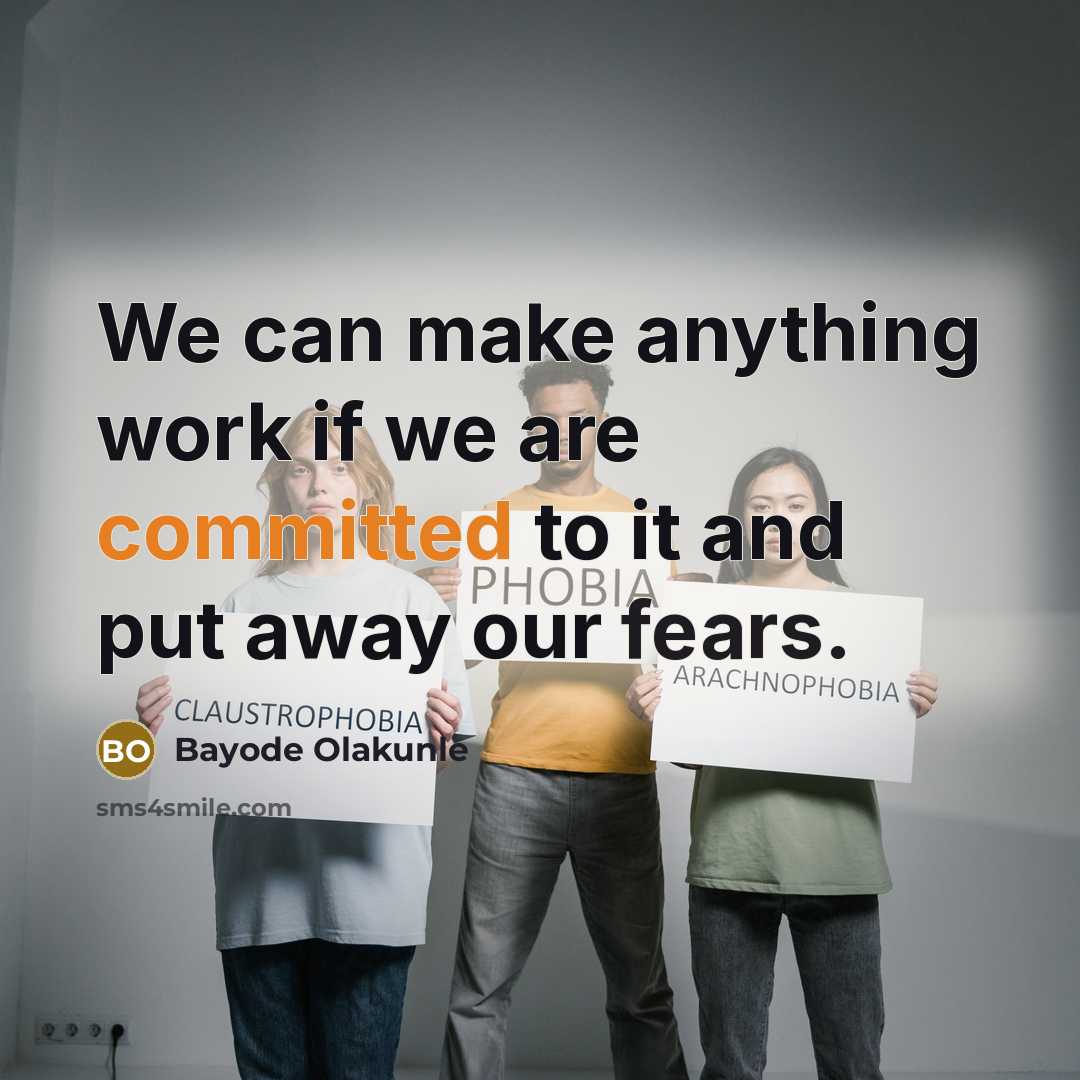 “We can make anything work if we are committed to it and put away our fears.” quote by Bayode Olakunle