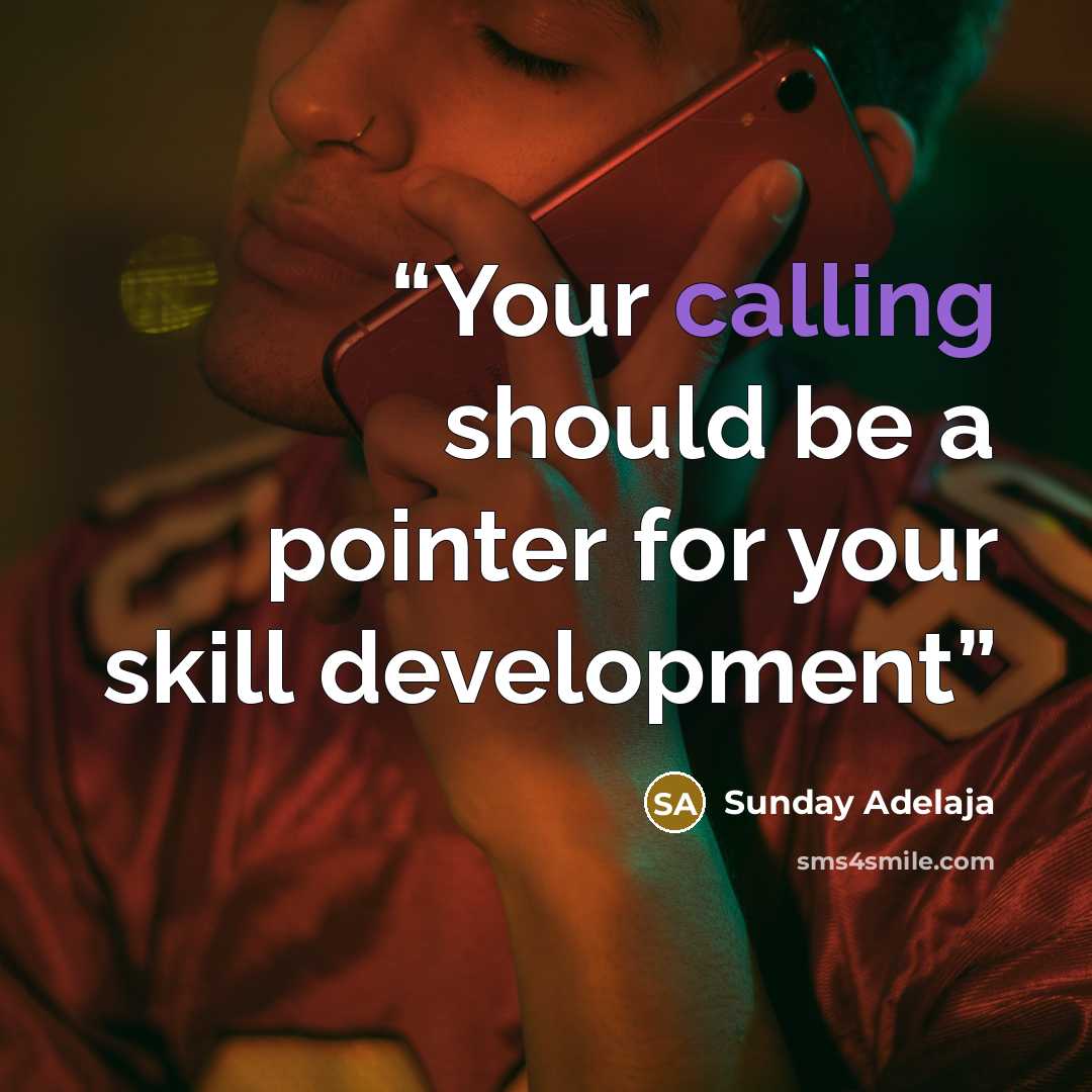 “Your calling should be a pointer for your skill development” quote by Sunday Adelaja
