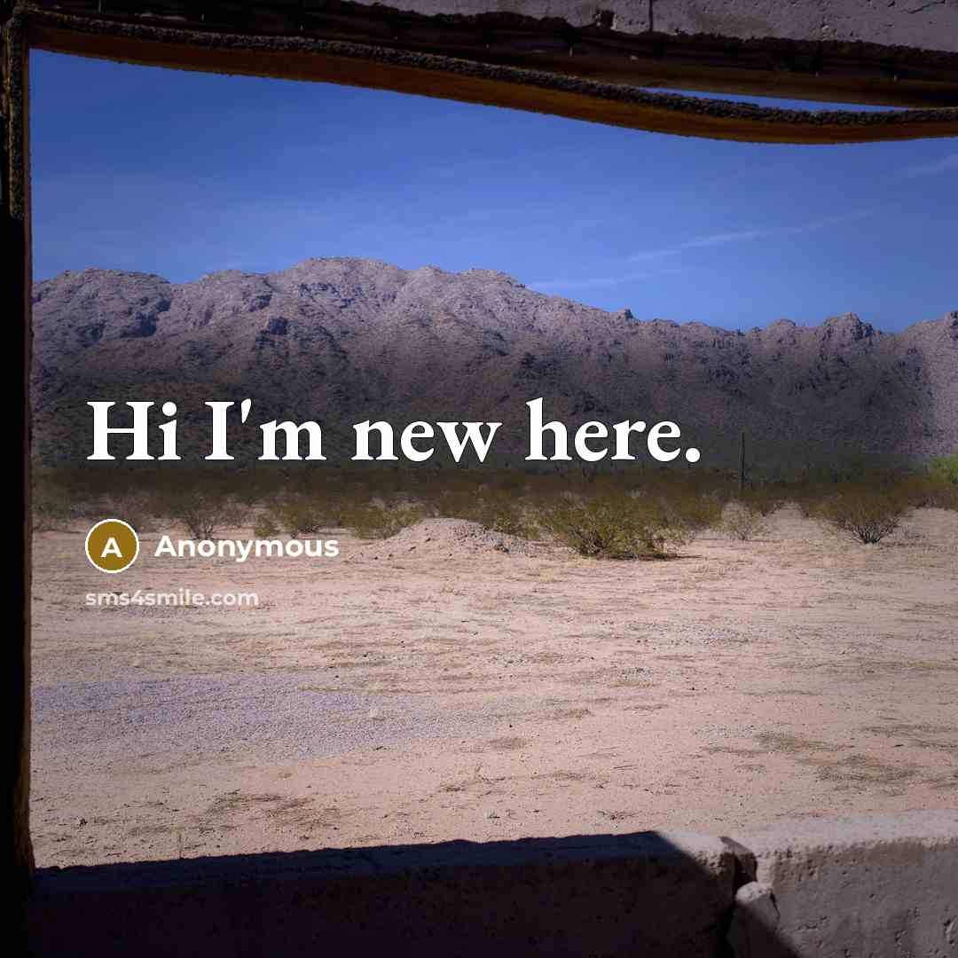 “Hi I'm new here.” quote by Anonymous