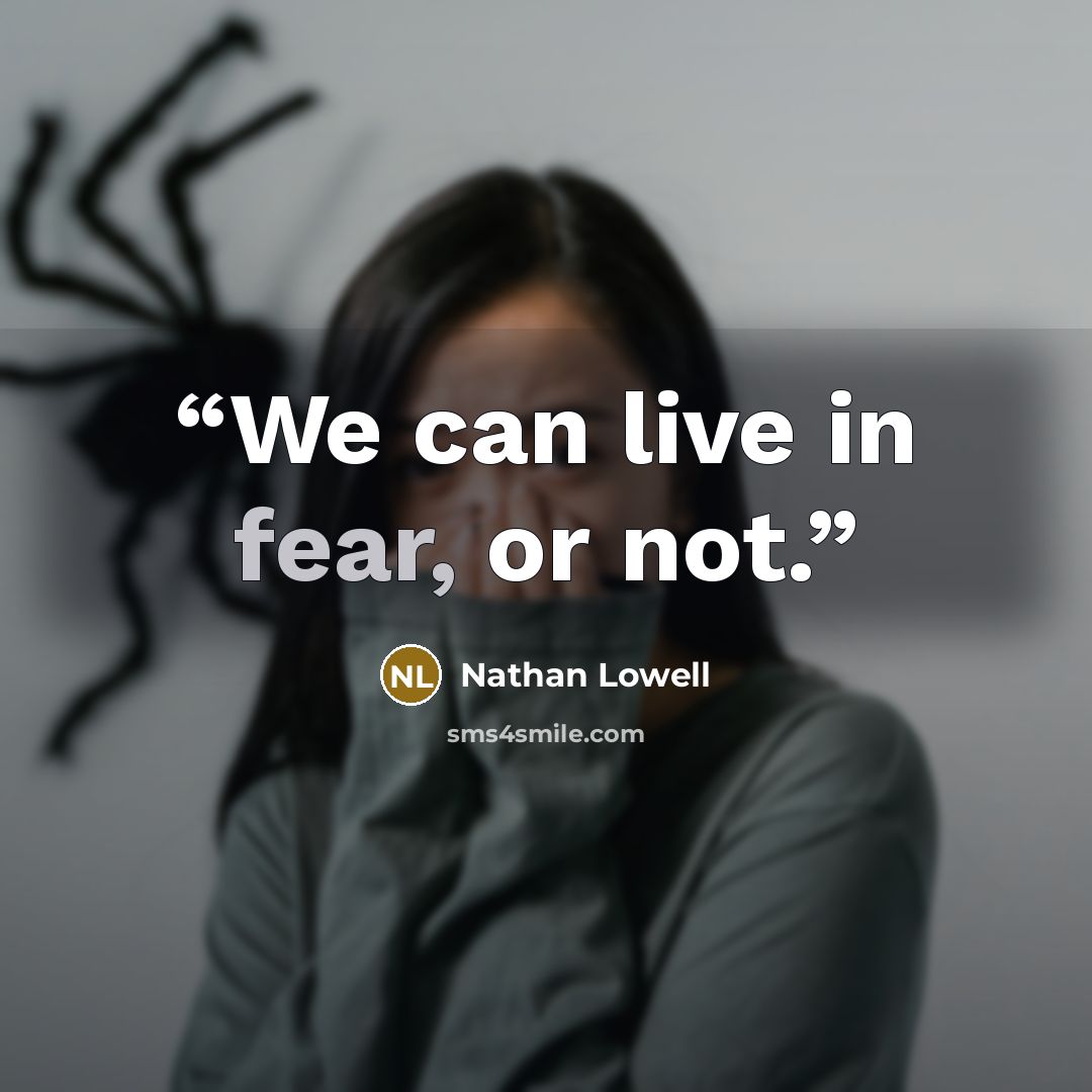 “We can live in fear, or not.” quote by Nathan Lowell