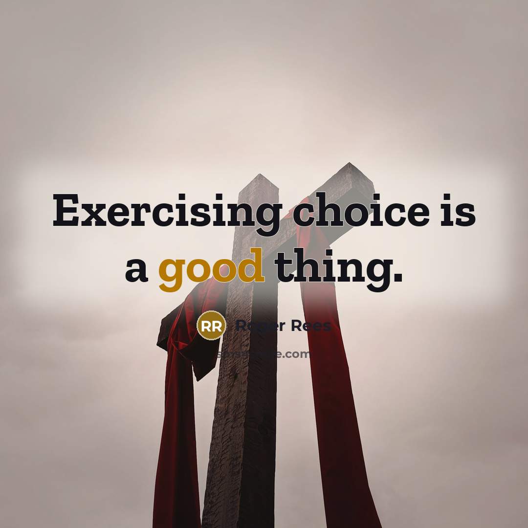 “Exercising choice is a good thing.” quote by Roger Rees