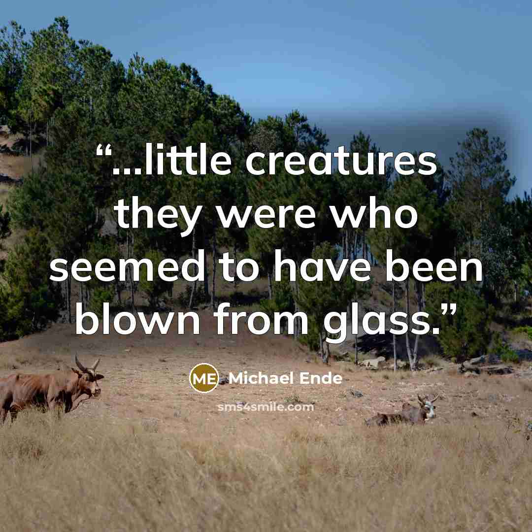 “...little creatures they were who seemed to have been blown from glass.” quote by Michael Ende