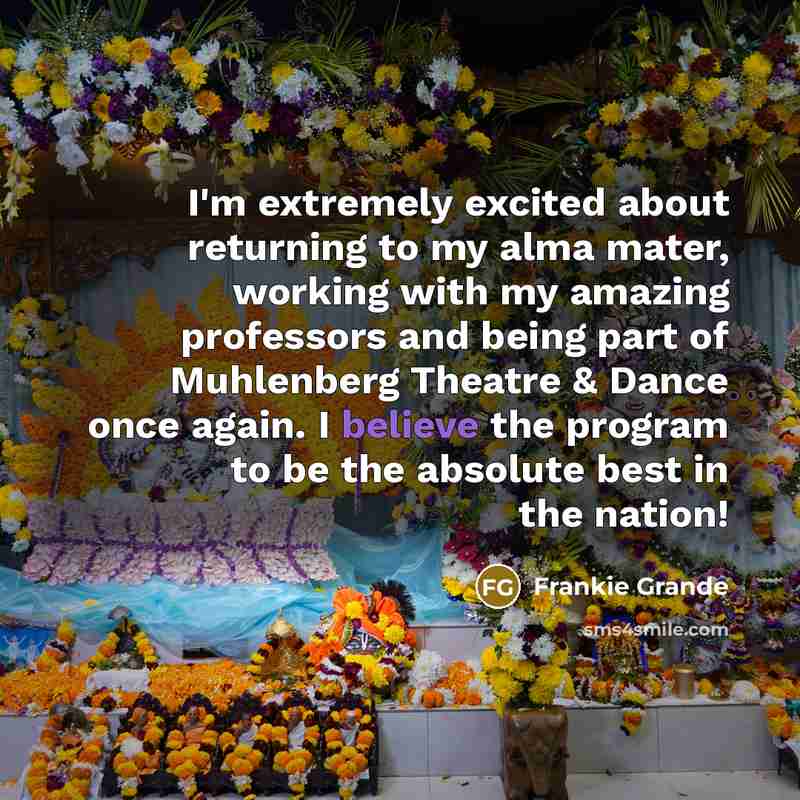 “I'm extremely excited about returning to my alma mater, working with my amazing professors and being part of Muhlenberg Theatre & Dance once again. I believe the program to be the absolute best in the nation!” quote by Frankie Grande