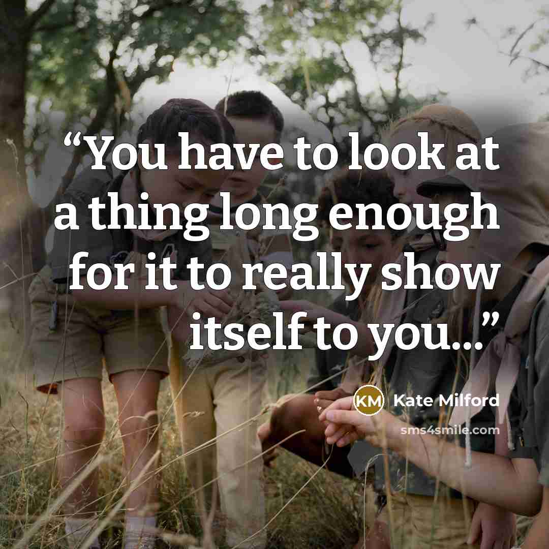 “You have to look at a thing long enough for it to really show itself to you...” quote by Kate Milford
