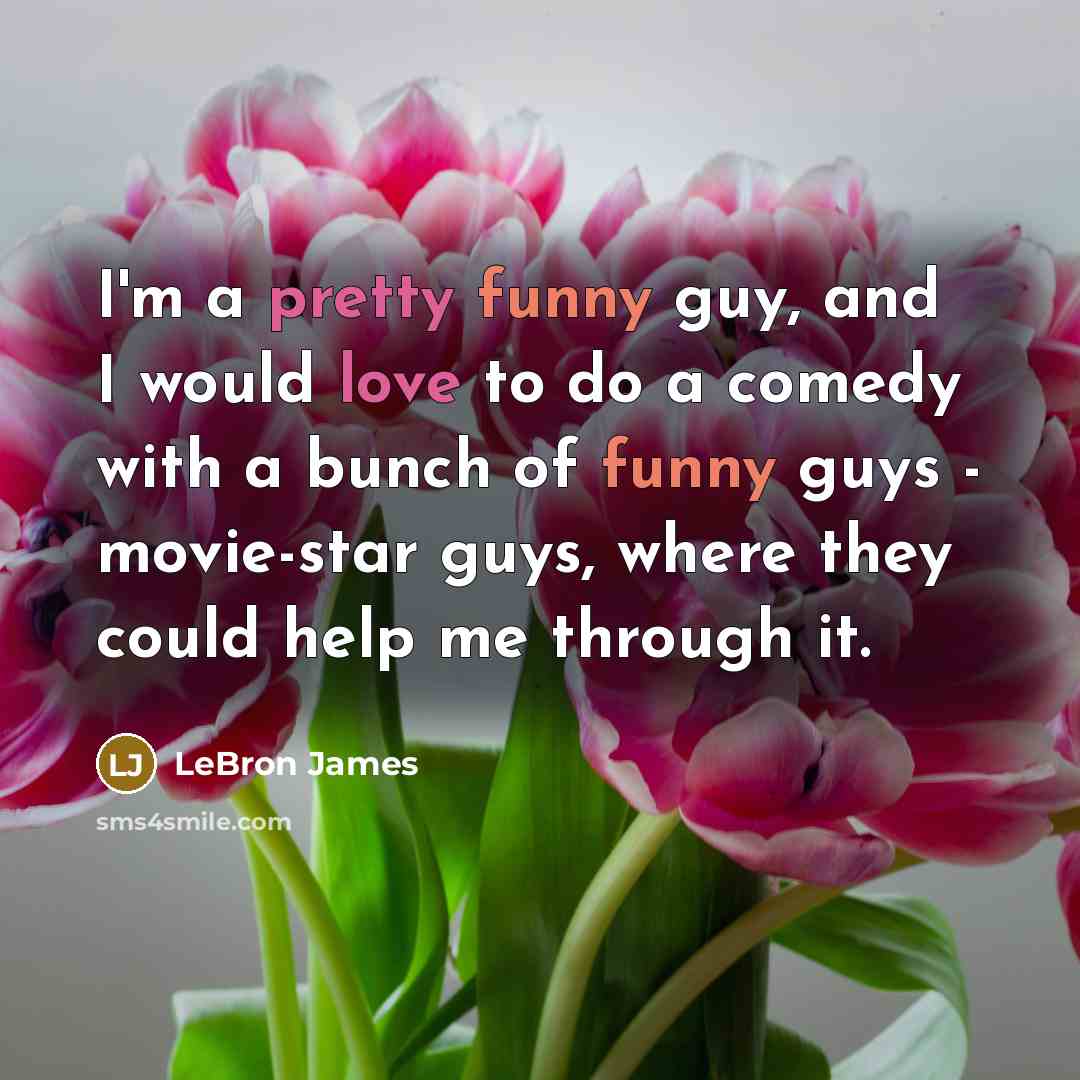 “I'm a pretty funny guy, and I would love to do a comedy with a bunch of funny guys - movie-star guys, where they could help me through it.” quote by LeBron James