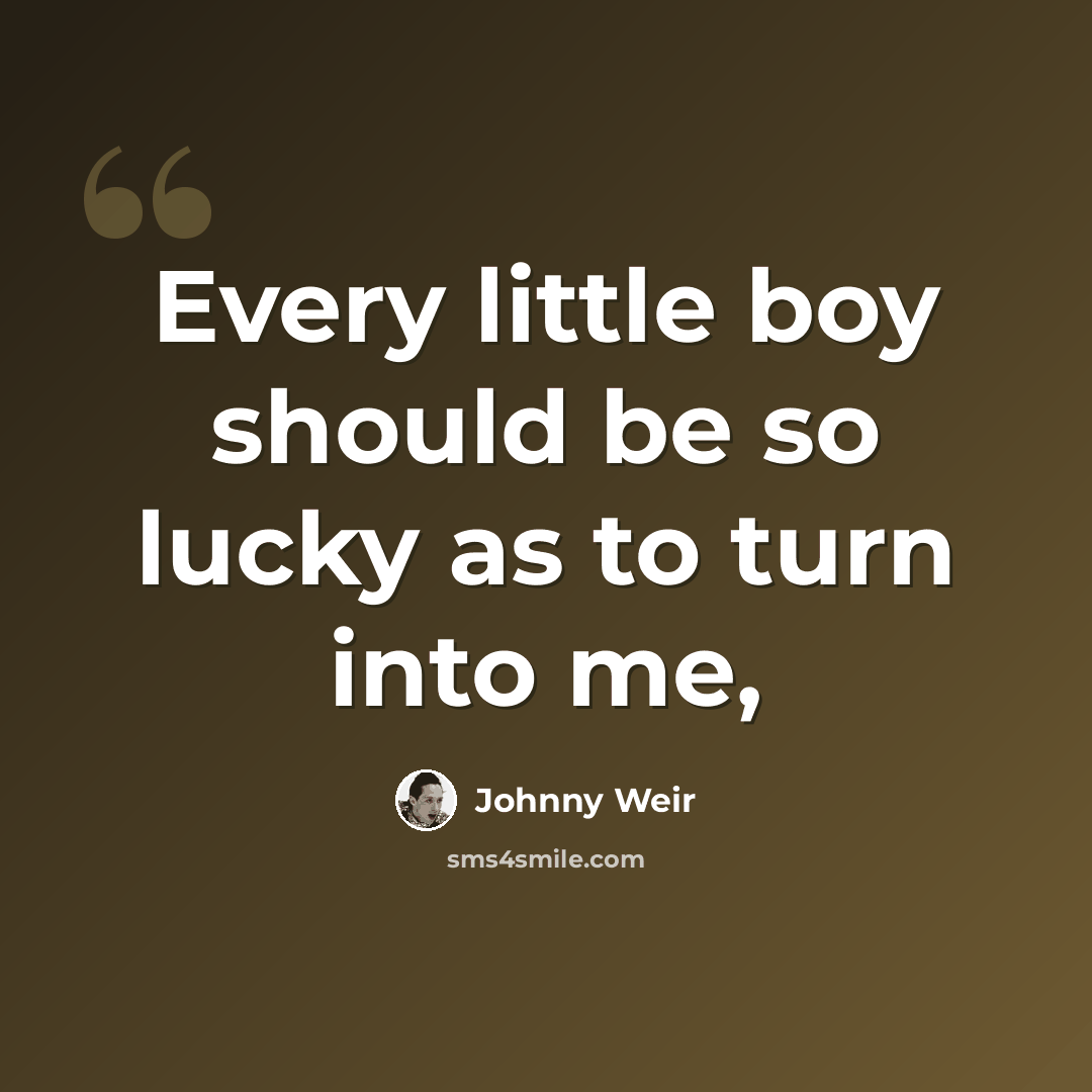 “Every little boy should be so lucky as to turn into me,” quote by Johnny Weir